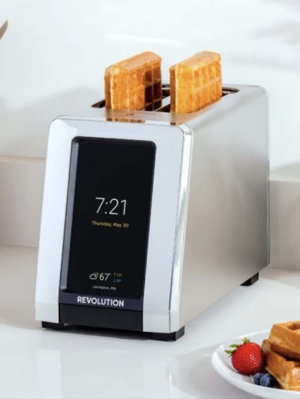Revolution Stainless Steel Digital Touchscreen Toaster - Silver Finish
